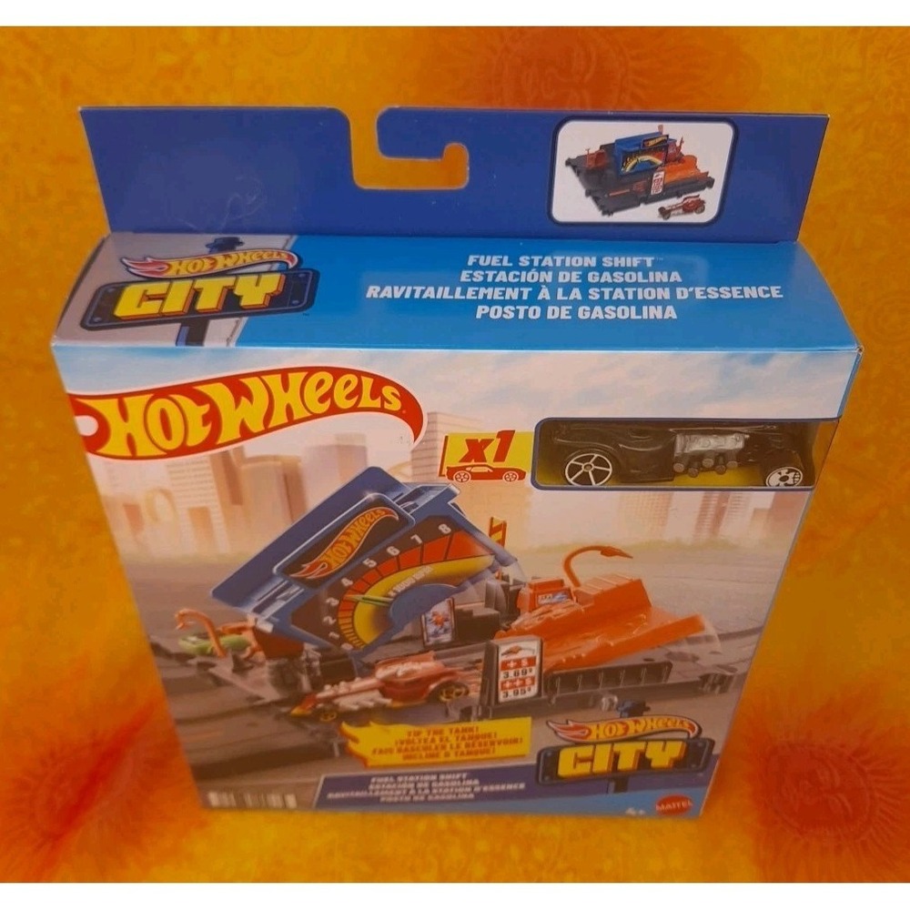 Hot Wheels City Fuel Station Shift Track Set Sealed Mattel Toy Car HKX45 - Picture 4 of 11